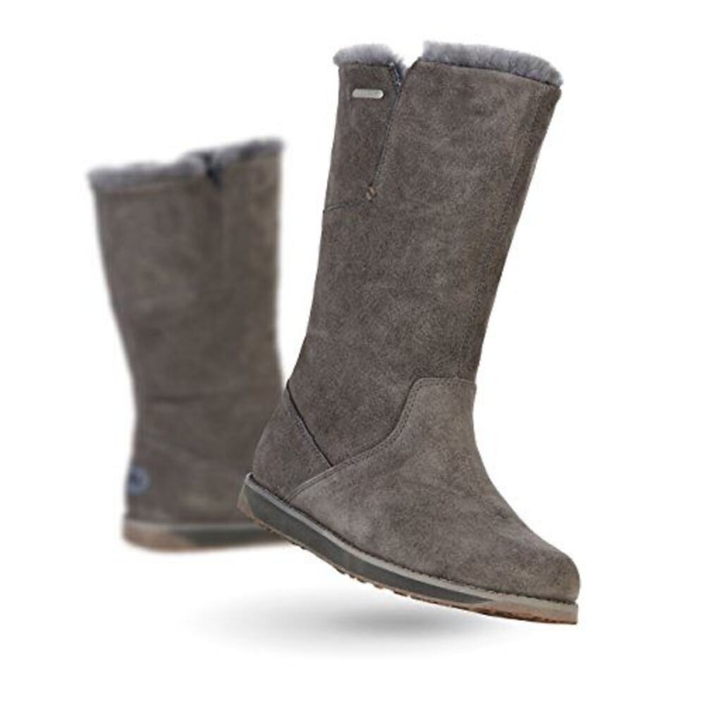 EMU AUSTRALIA Sandy Bay Hi Waterproof Shearling Boot Grey Sz. 8 - Picture 1 of 8
